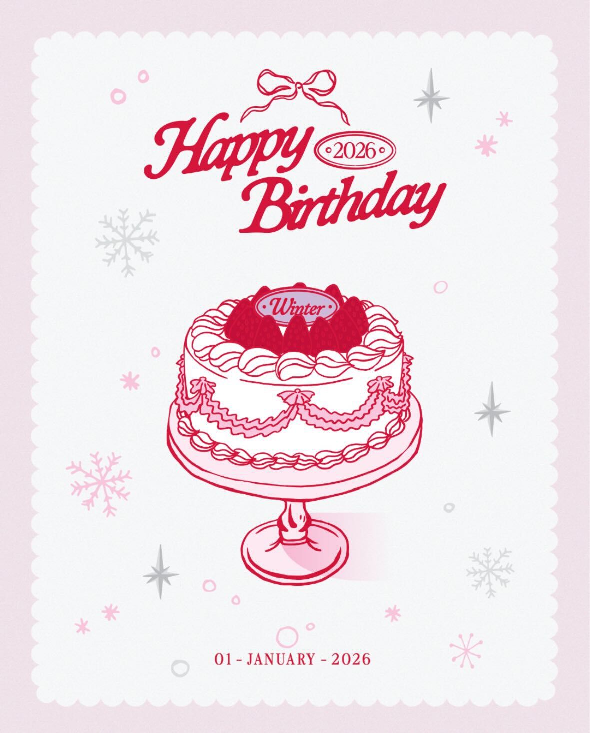 𝗔𝗲𝘀𝗽𝗮 𝗪𝗜𝗡𝗧𝗘𝗥金旼炡 𝟬𝟭𝟬𝟭生日週邊🍰（含未公開小卡）