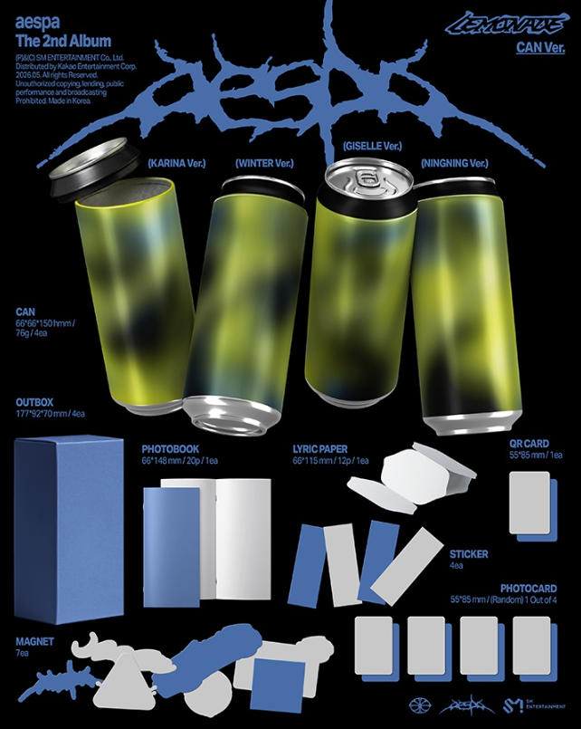 Aespa  [LEMONADE] 第二張正規專輯 （官方發貨5月底至6月初）5/8 中午12:00收單