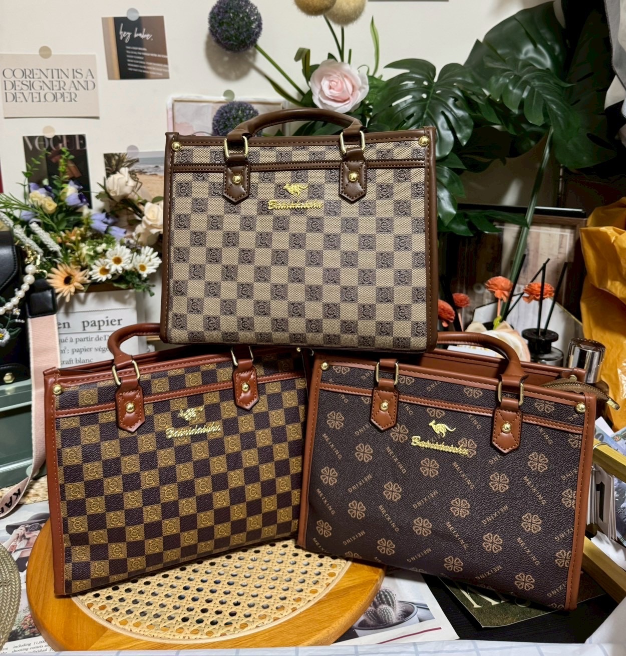 經典家手提斜背紙袋方包📦現貨🩵