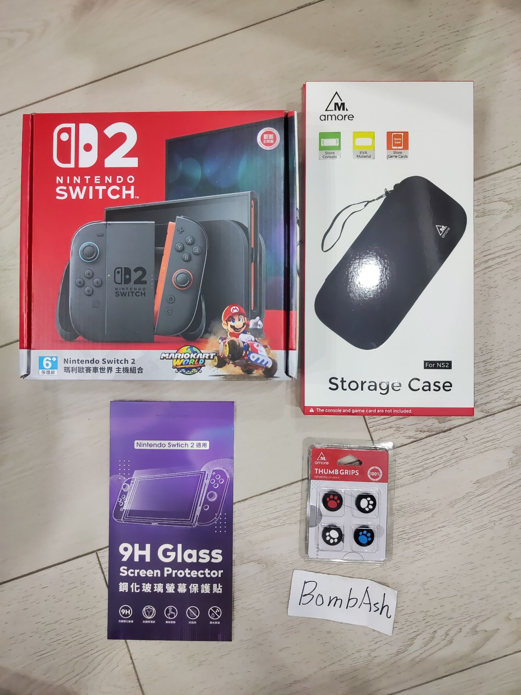 [全新] Nintendo Switch 2 瑪利歐賽車世界同捆組 加送鋼化保護貼、外出包及蘑菇頭保護套
