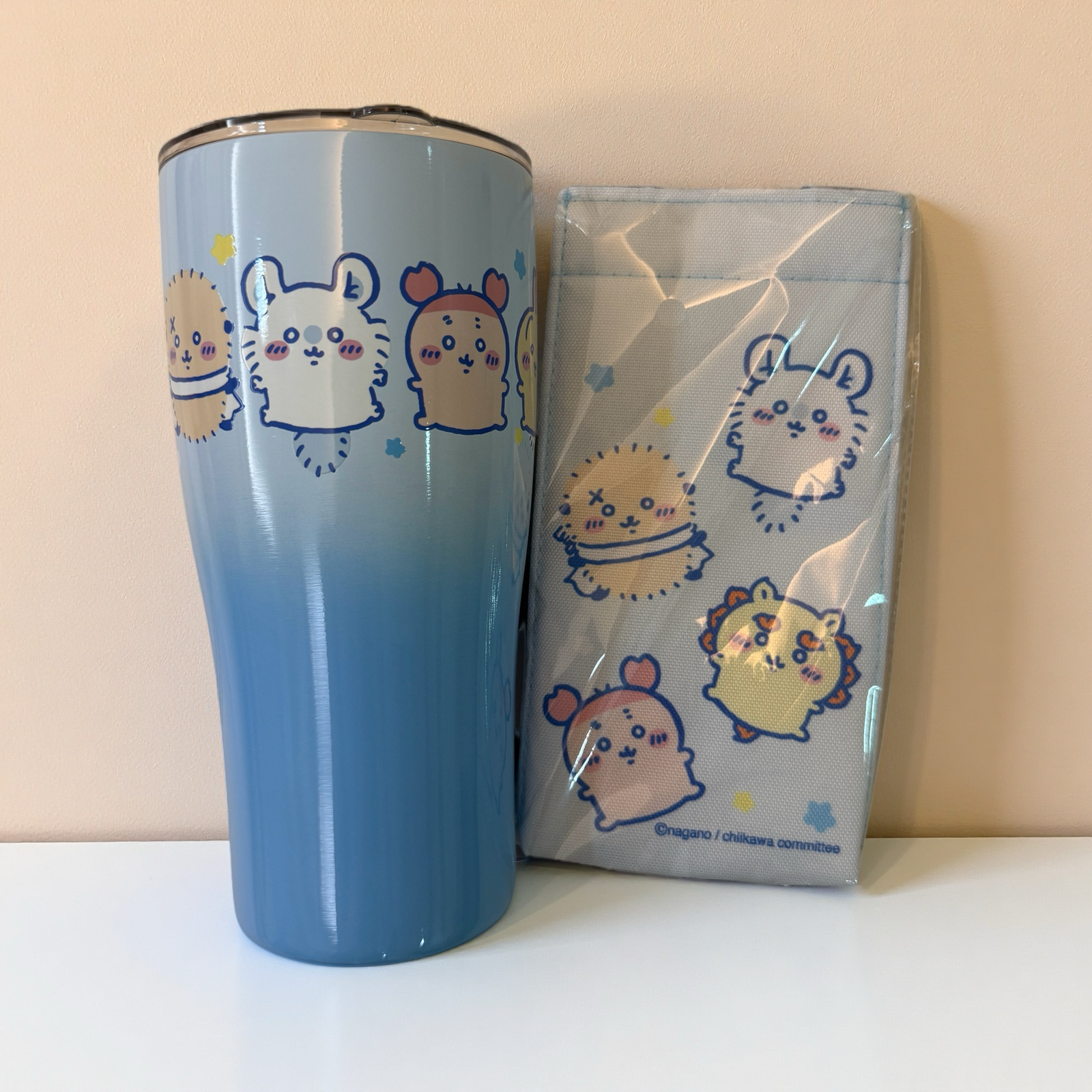 吉伊卡哇 900ml 曲線杯保溫提袋組 冰霸杯+飲料袋