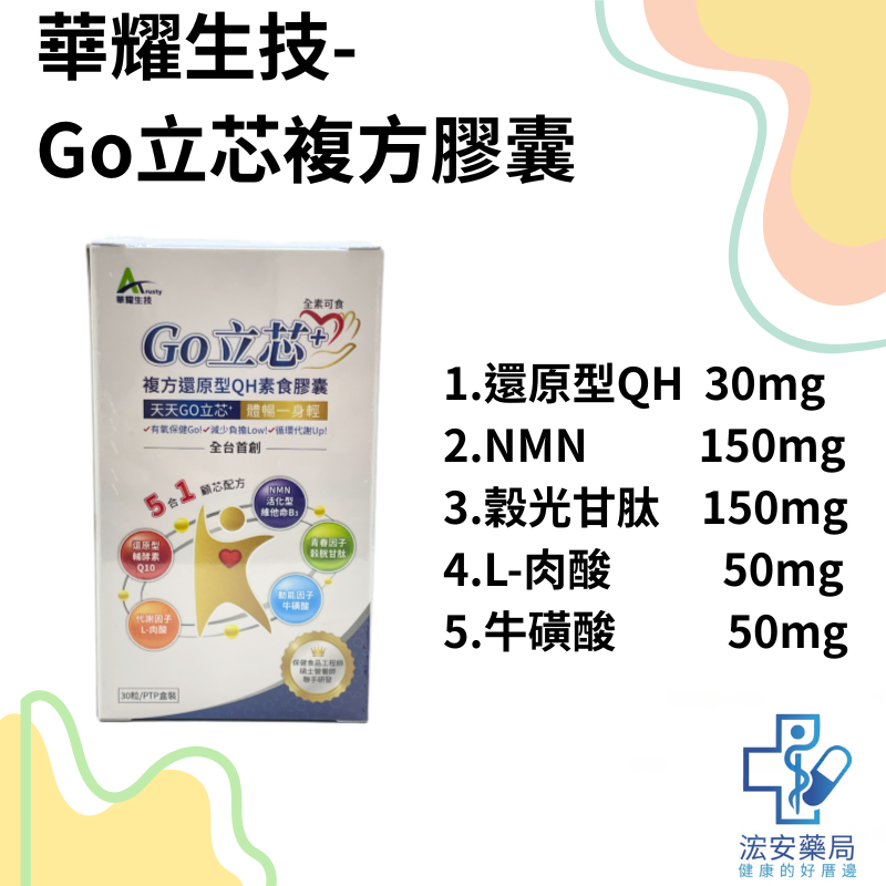 華耀生技GO立芯複方素食膠囊30顆