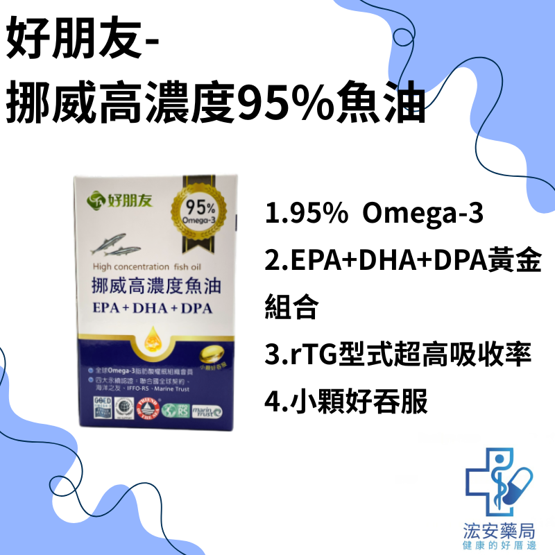 好朋友生技-挪威高濃度95%魚油60顆