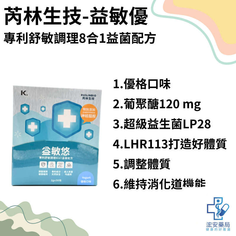 康樂適益敏悠機能菌（優格口味）30包