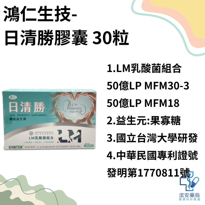 鴻仁生技 日清勝膠囊30粒