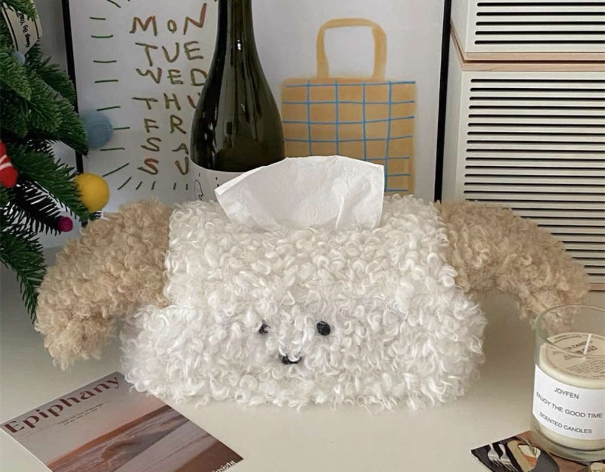 sᴇʟɪɴᴀ 自留  超𝐐 韓國狗狗毛茸茸衛生紙套 （大包衛生紙*2包）