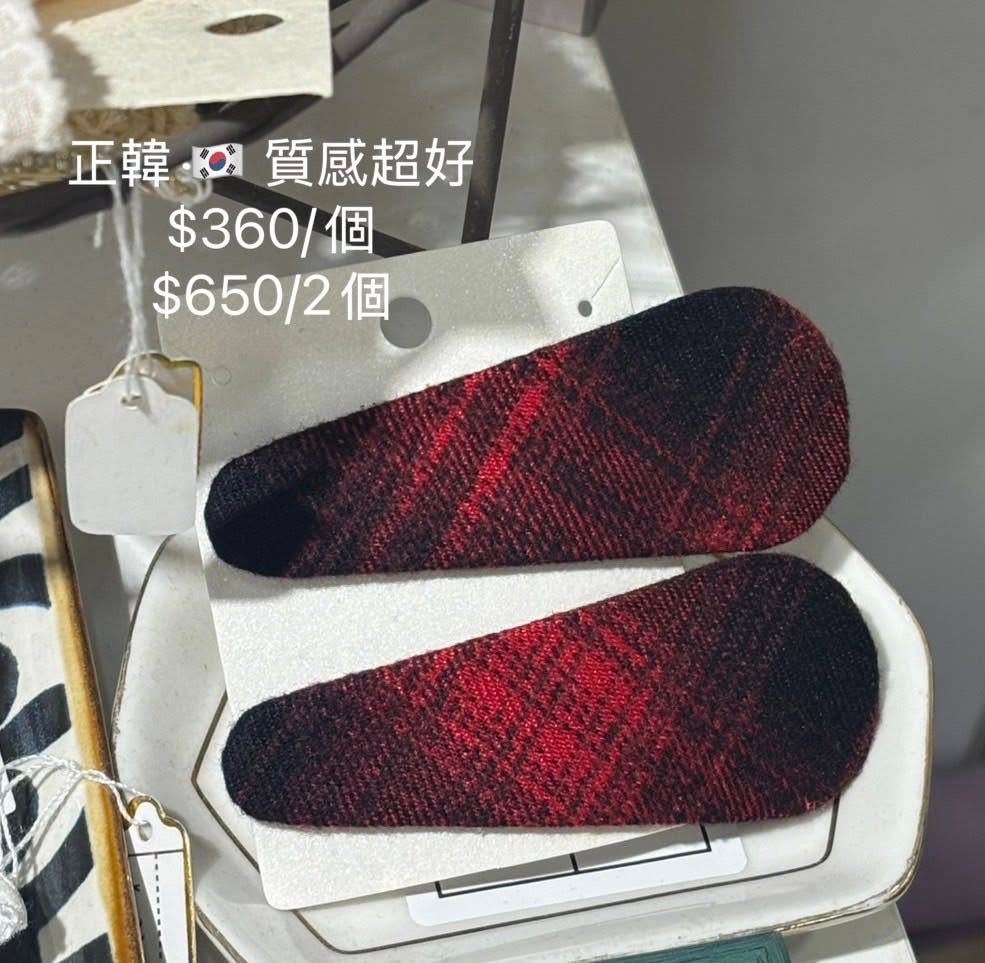 𝐊𝐨𝐫𝐞𝐚正韓 紅色質感髮夾