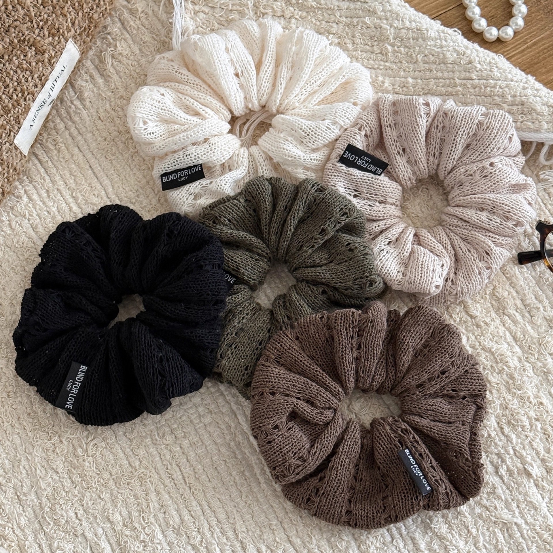 秋冬毛線針織柔軟髮圈