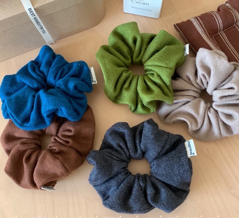 韓國基礎秋冬質感柔軟髮圈