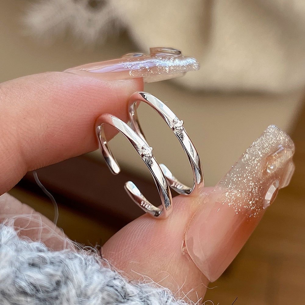 亮面迷你小鑽莫比烏斯尾戒戒指