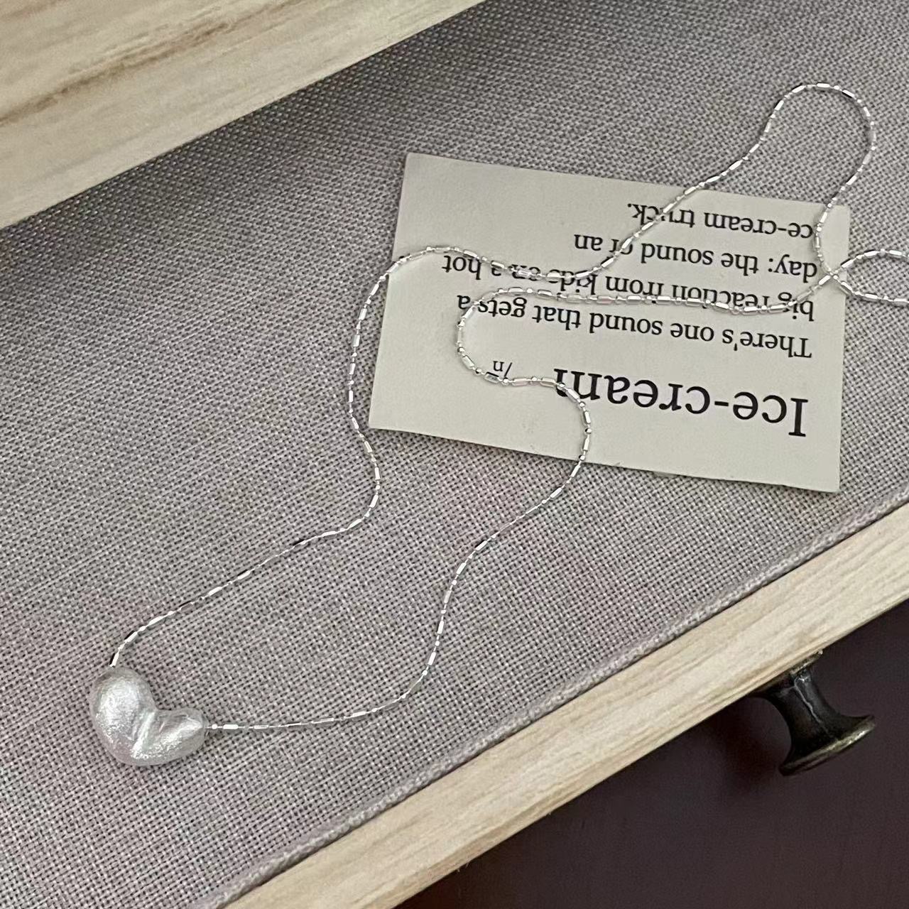 韓系摩砂愛心項鍊