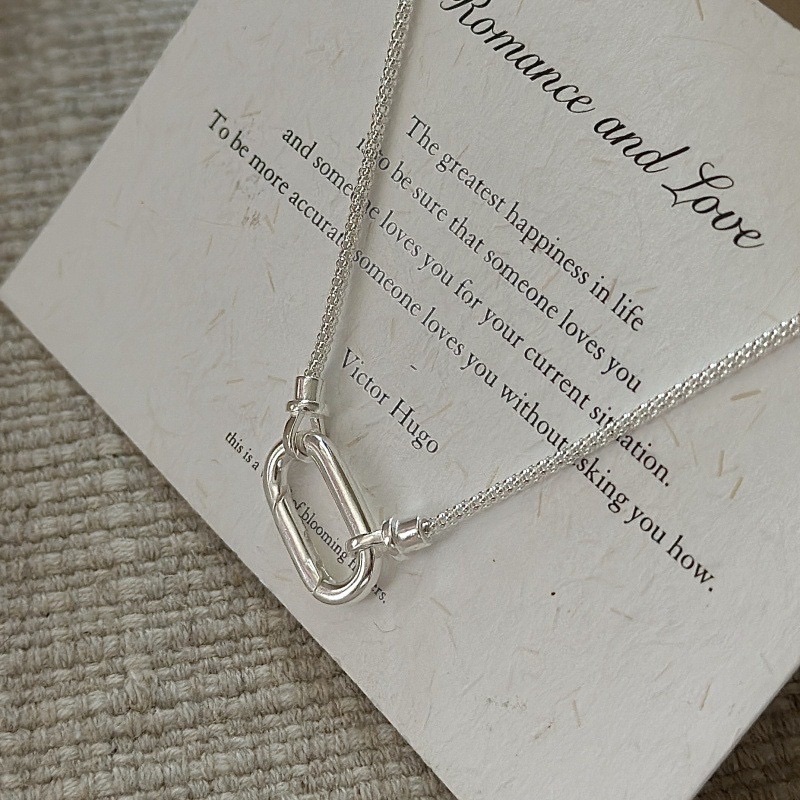 復古重工方釦項鍊