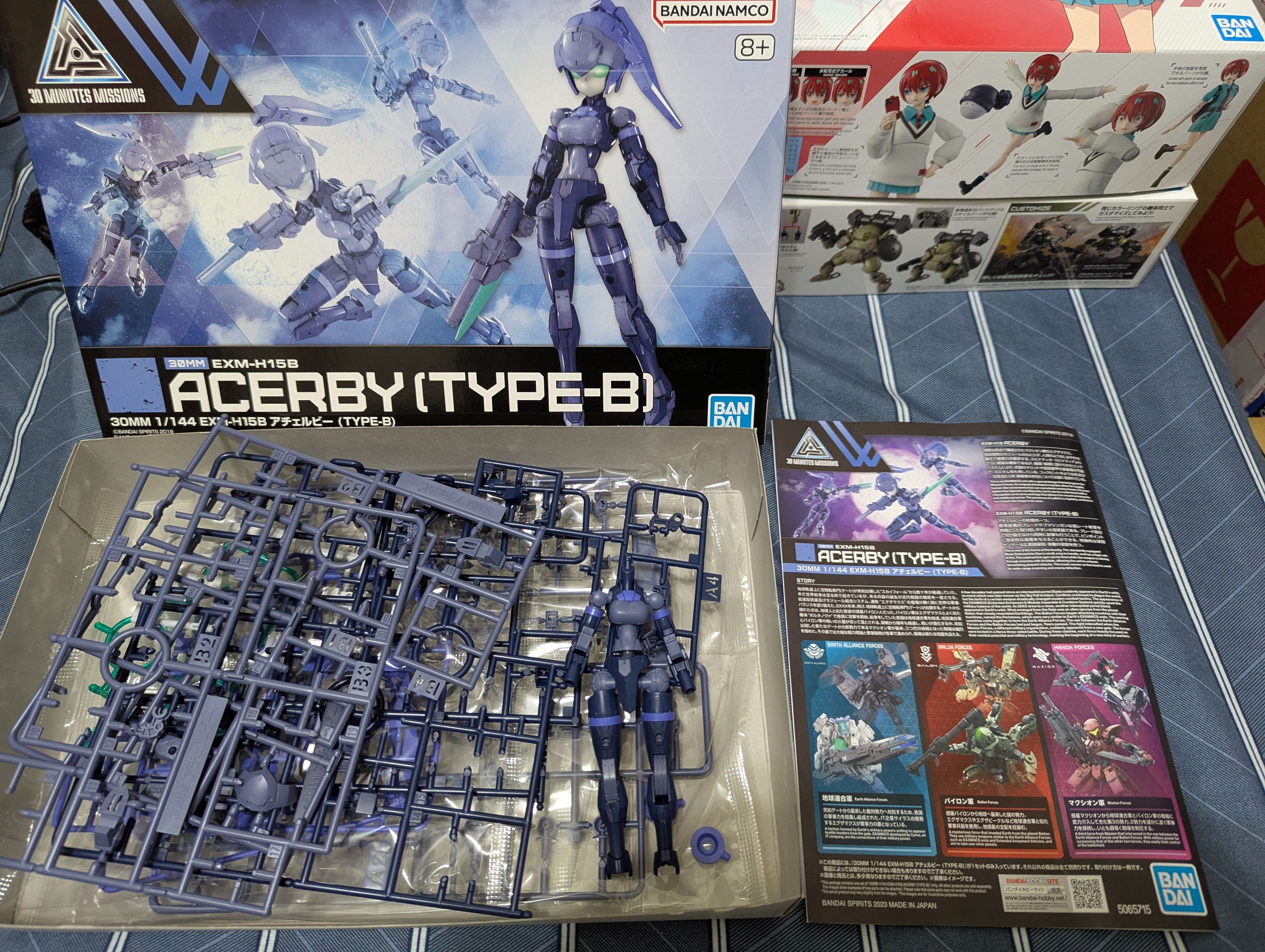 *殺肉* 30MM EXM-H15C 艾絲比 TYPE B 藍色 缺武器，身體已組