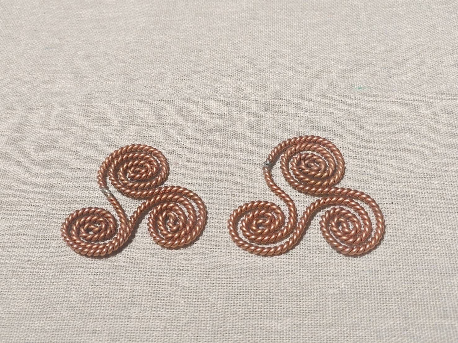 【純銅手作麻花張量環三漩渦】Tensor Ring  靜心平衡消除負能量居家擺設隨身飾品項鍊墜飾