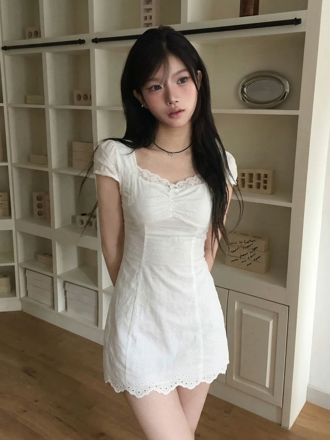꒰韓系絕美純欲蕾絲蝴蝶修身連衣裙꒱🤍