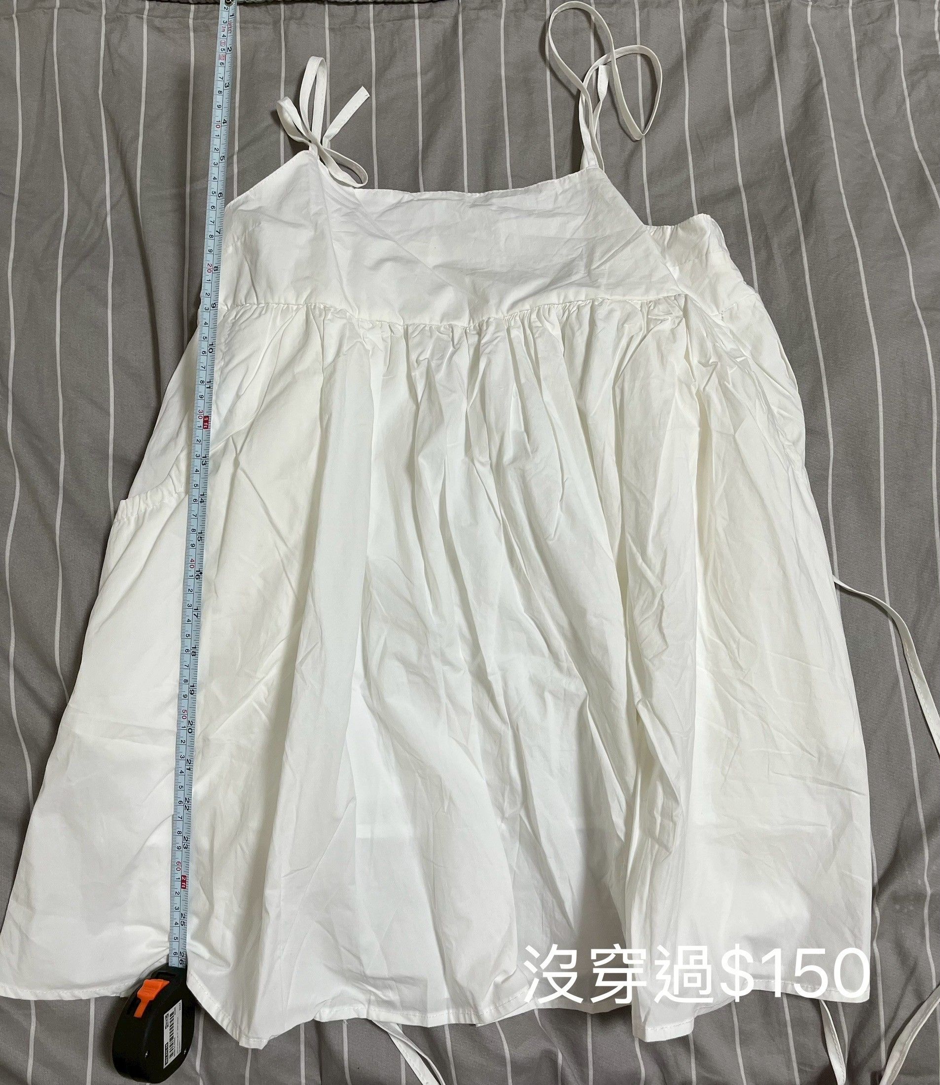 全新-白色連身裙子 （走賣貨便會+$10 ）