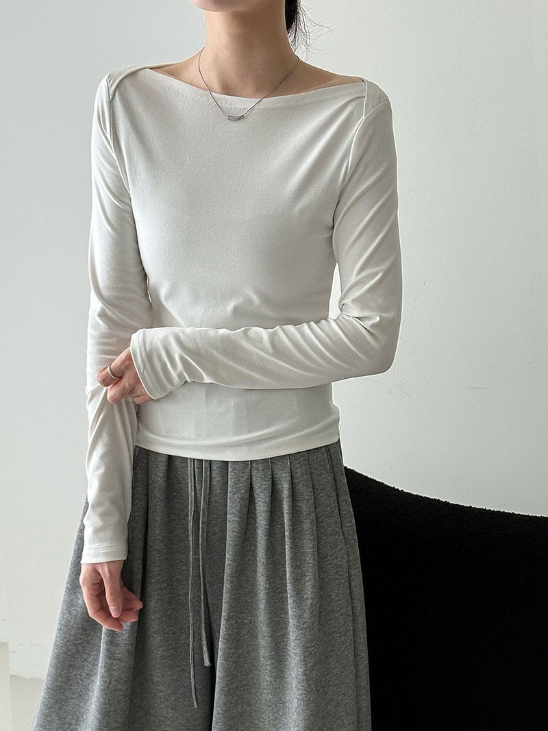 船領設計感打底衫（3色）#2075