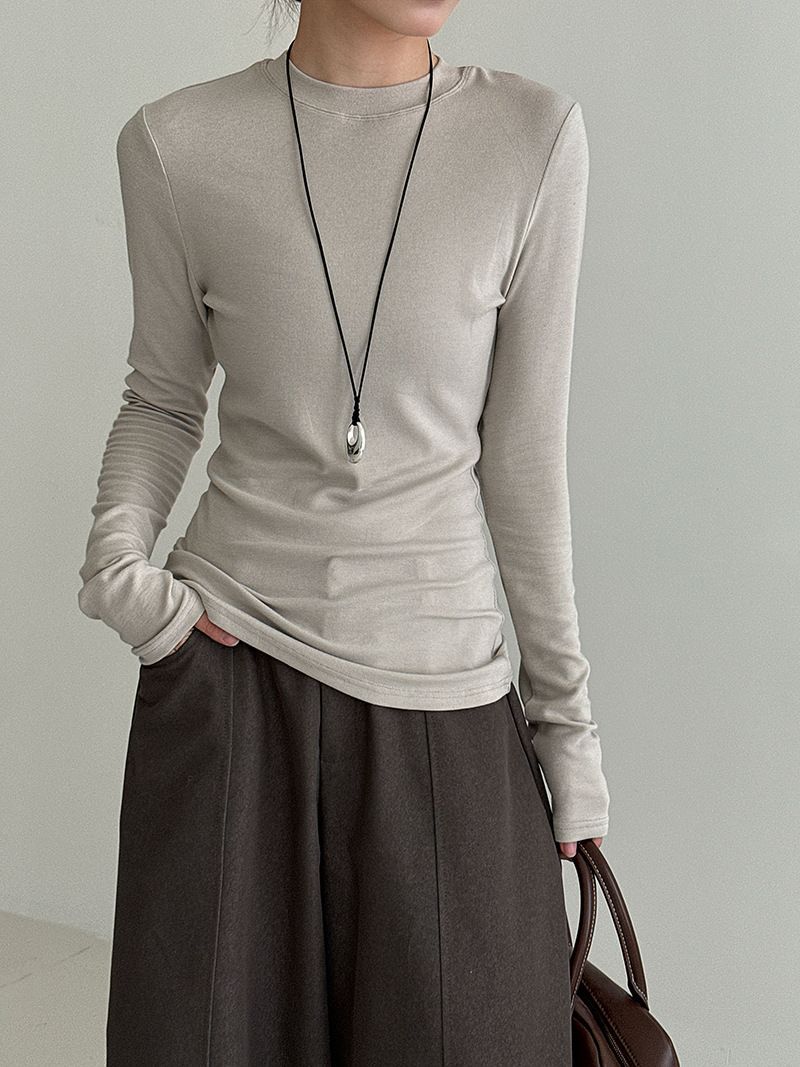 極簡純色內搭上衣（6色）#2049
