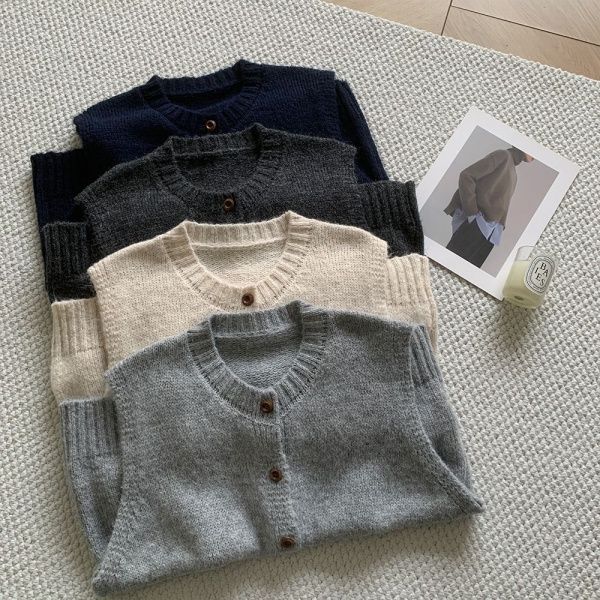 氣質圓領針織背心（4色）#40550