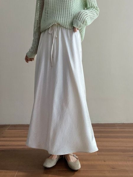 顯瘦垂感A字魚尾半身裙（3色）#2686