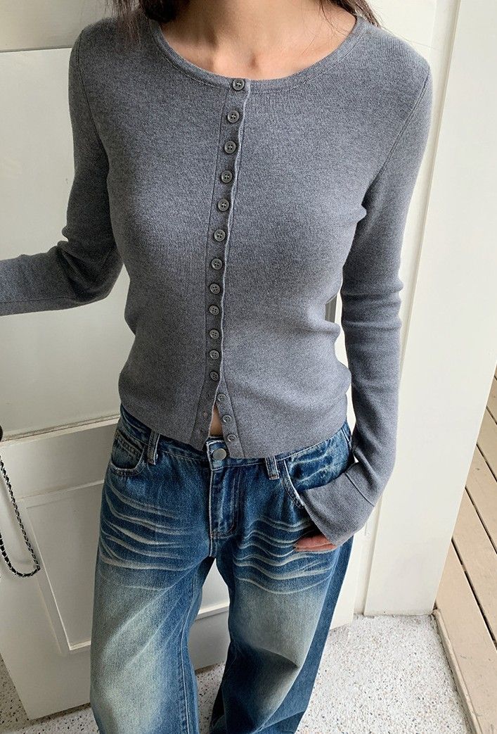 百搭修身顯瘦針織長袖（4色）#c1308