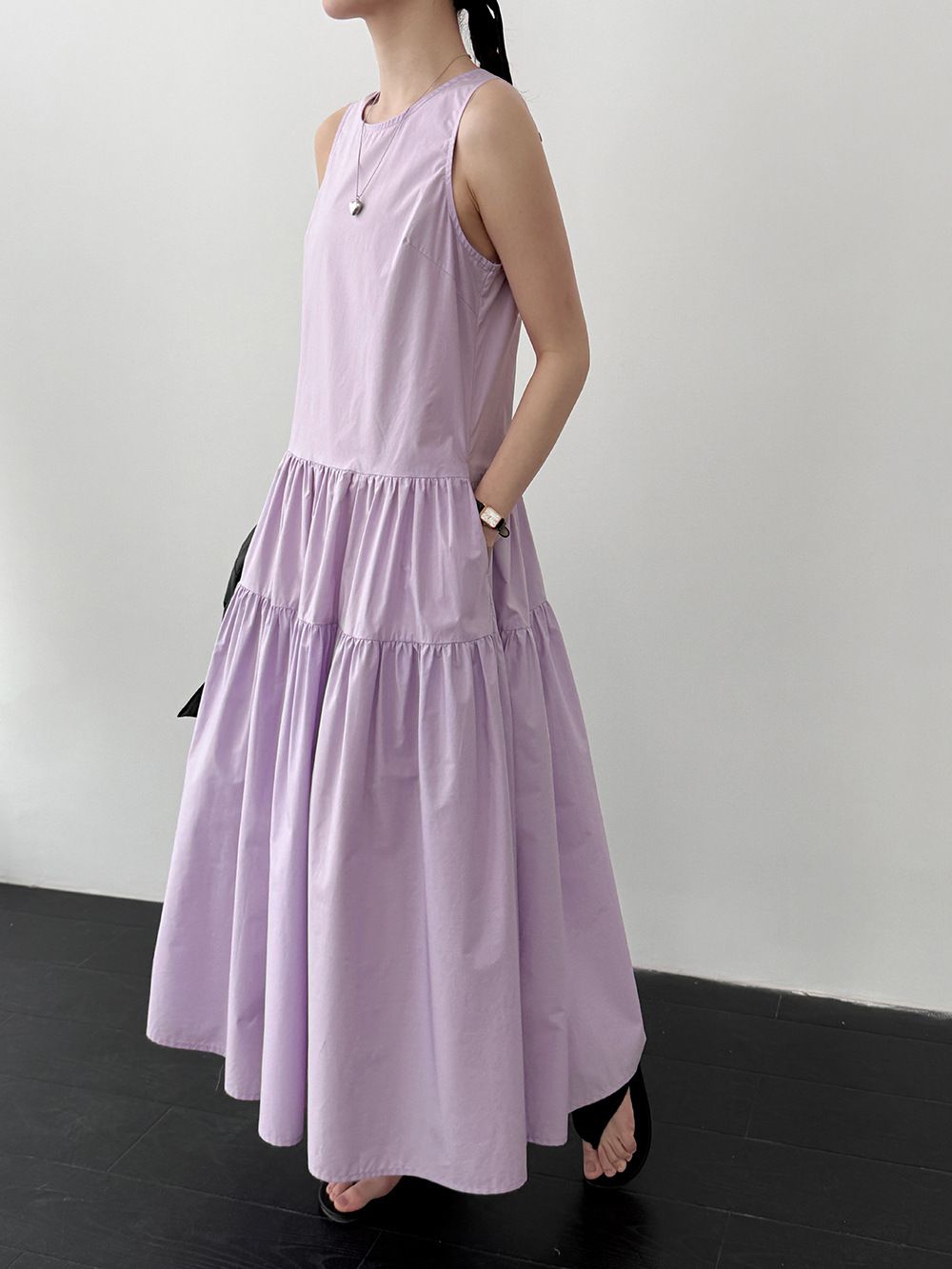 2026春季新款!海邊度假風背心長裙（2色）#3768