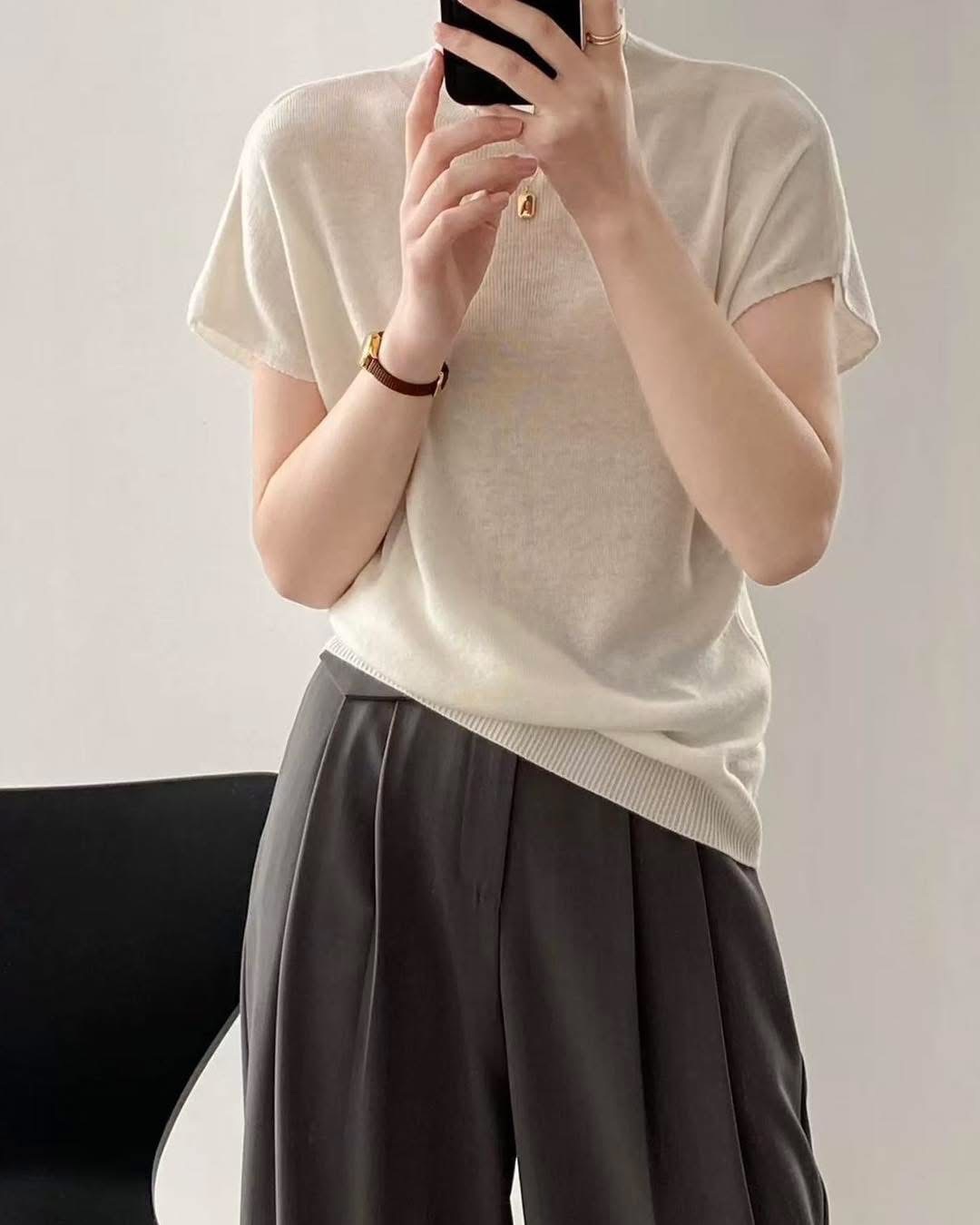 Soft Minimal Knit/針織短袖