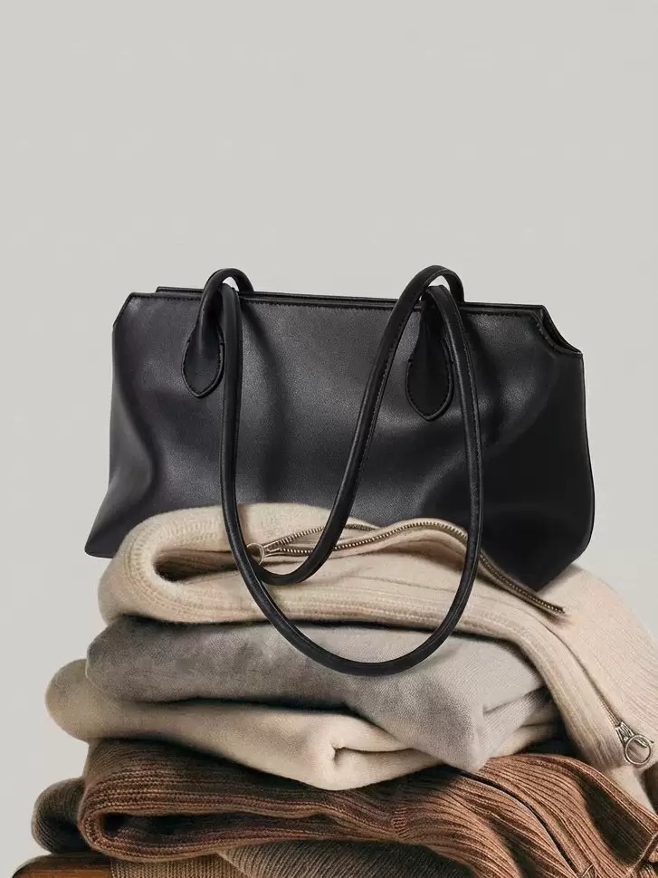 Leather Baguette Tote/頭層牛皮保齡球包