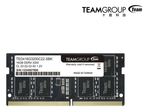 TEAM 十銓 ELITE DDR4 3200  16 CL22 筆記型記憶體