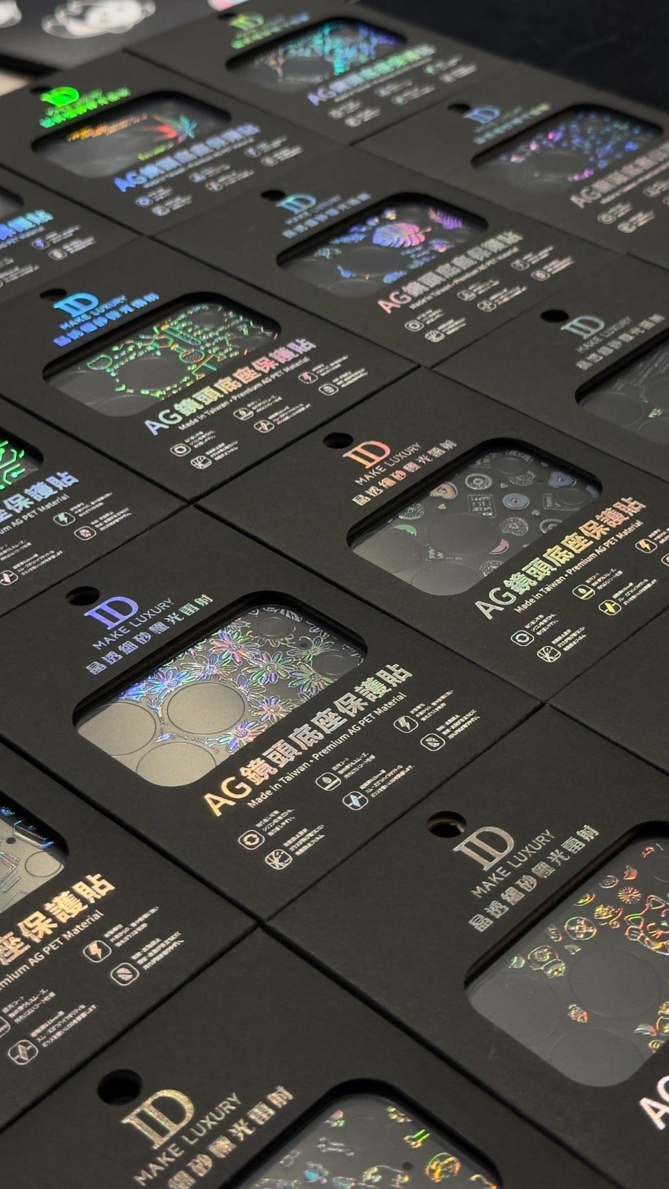 雷射光雕款式鏡頭底座保護貼紙