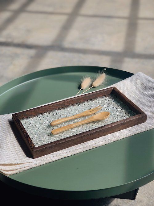 海棠花長形托盤