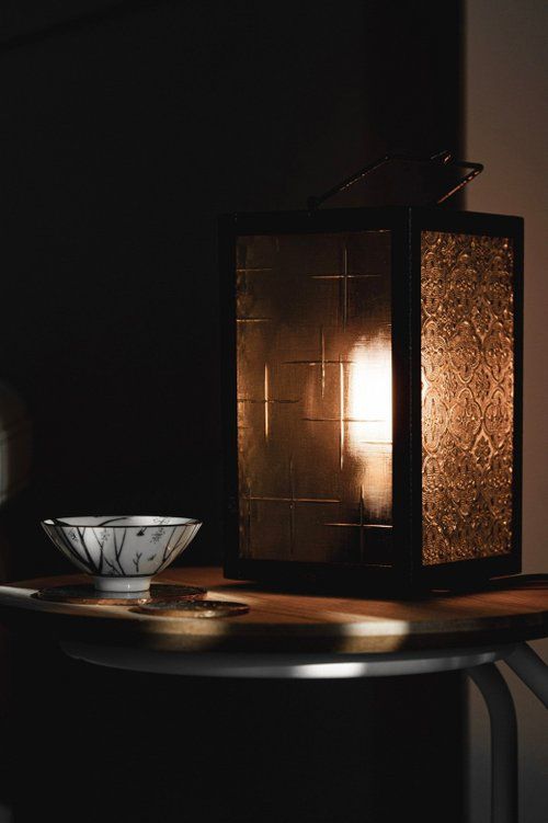 海棠花＆十字花 經典款 復古玻璃調節燈