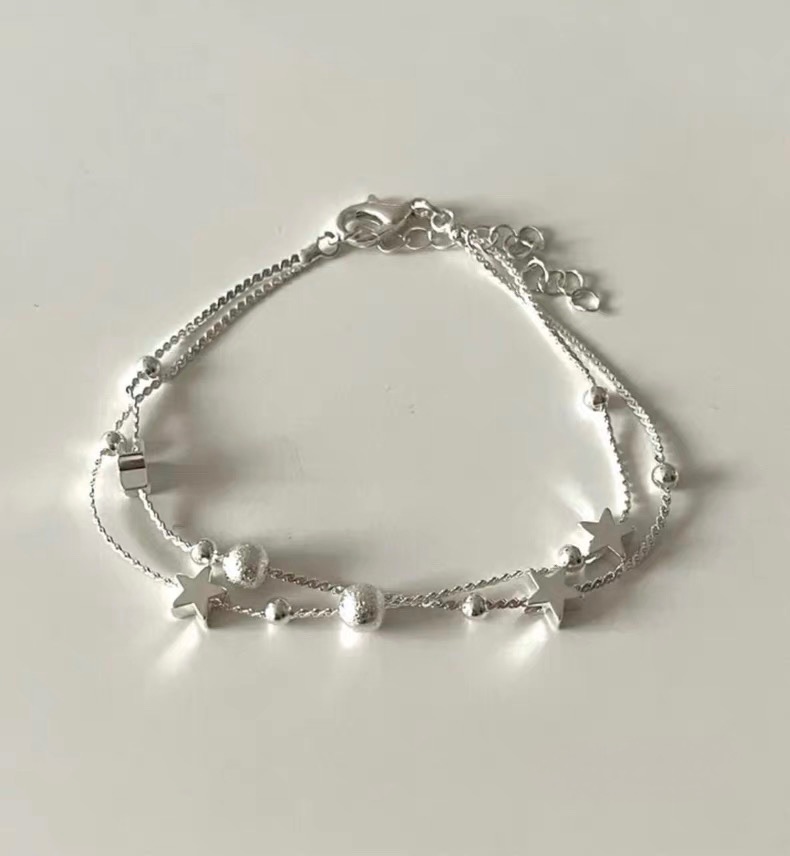 現貨 Starlit Chain♡雙層銀星手鍊