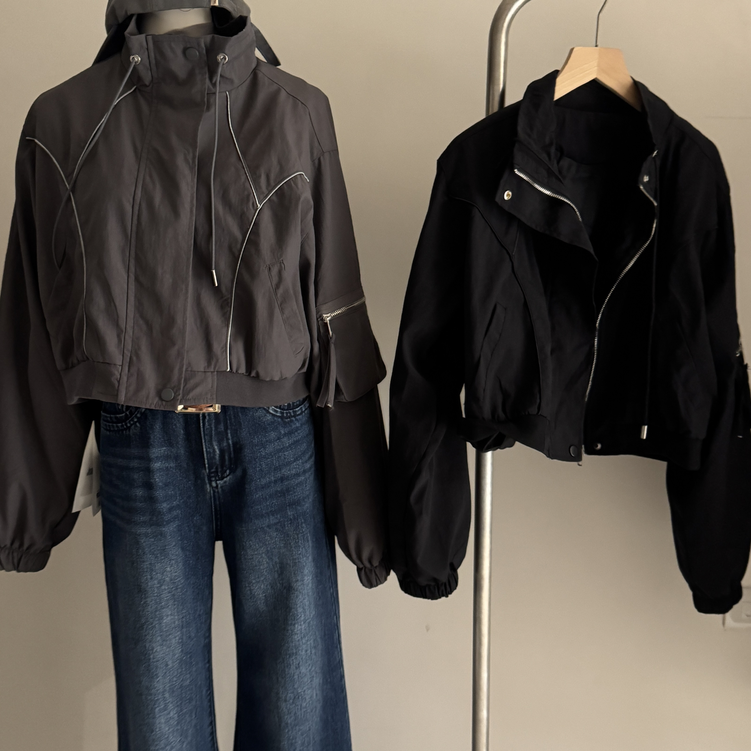 個性短版風衣外套