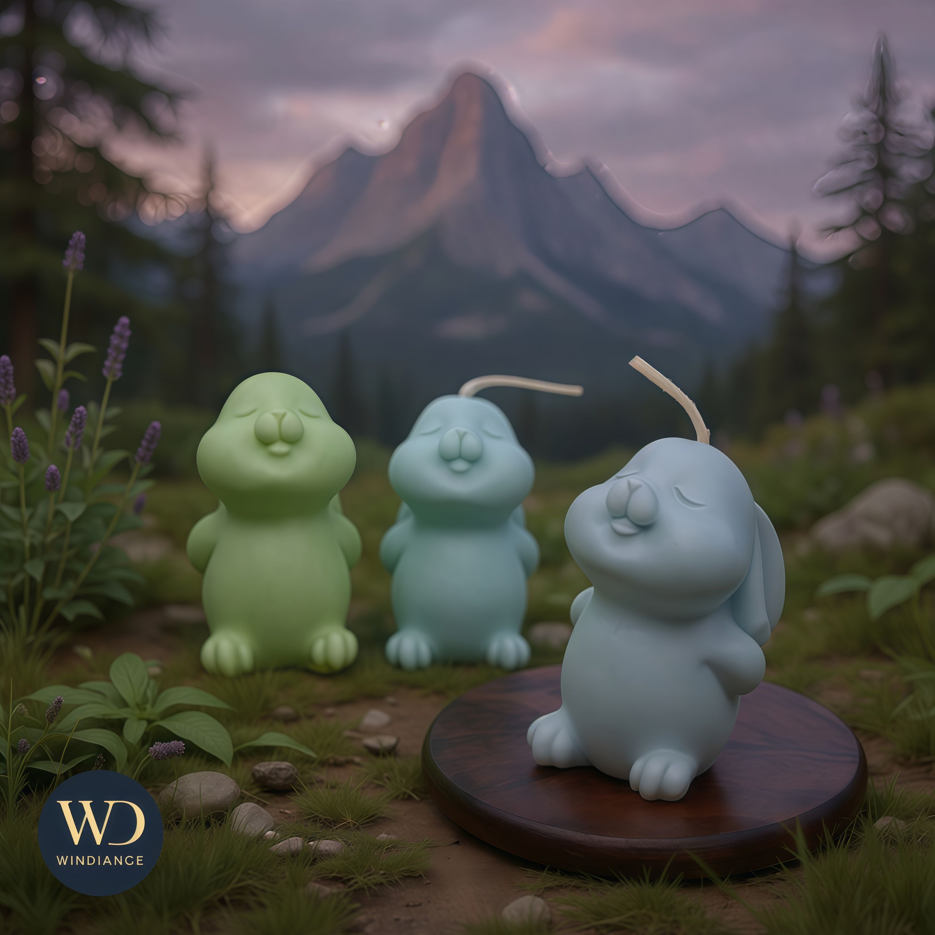 《生活儀式感》現貨隔日達✨ 【香氛兔兔蠟燭】Julian｜薰衣草紫 × 檸檬依蘭羅勒｜摩羯座沉穩守護者