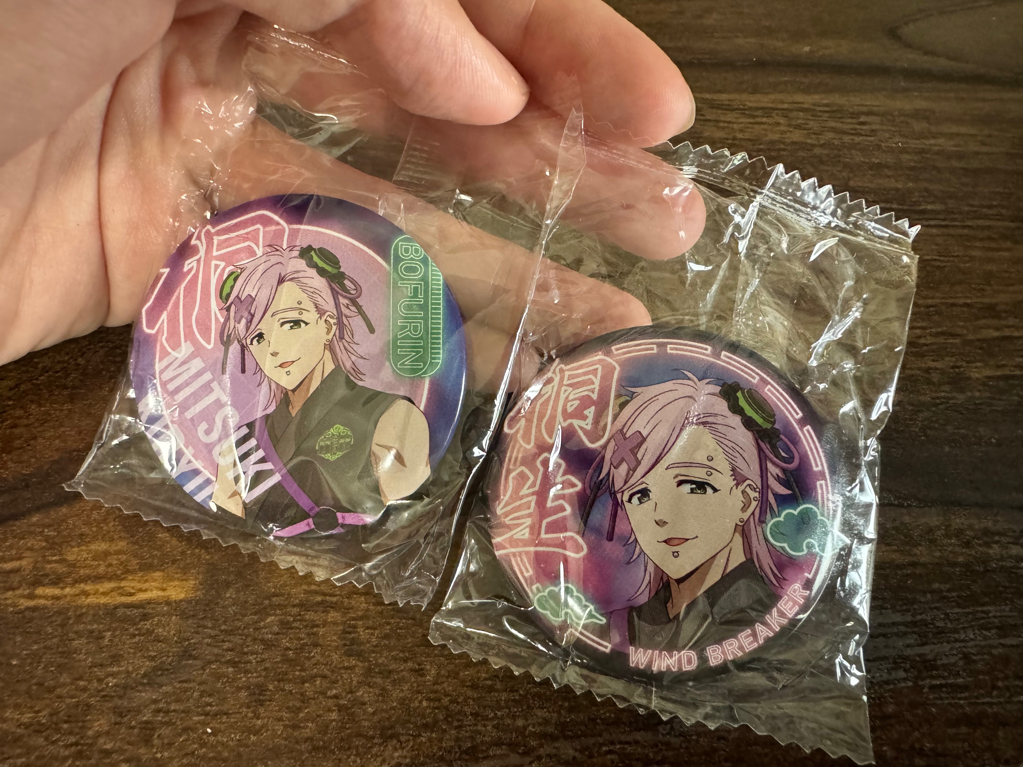 防風少年 桐生扭蛋徽章 兩個一組