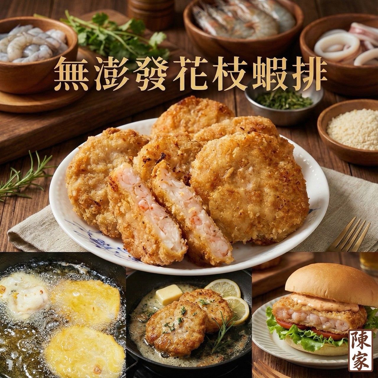 無膨發花枝蝦排