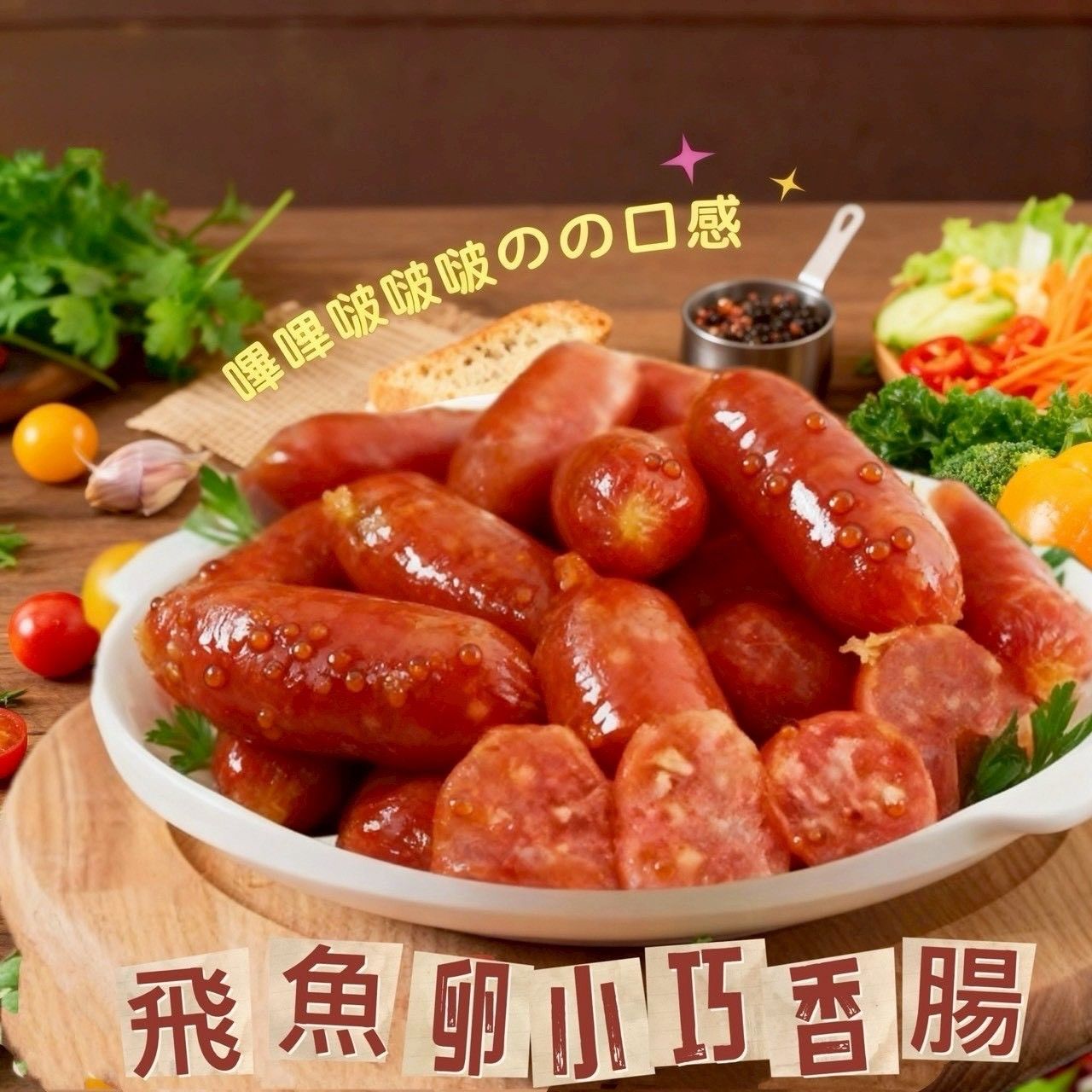 噴汁飛魚卵雞腿肉香腸