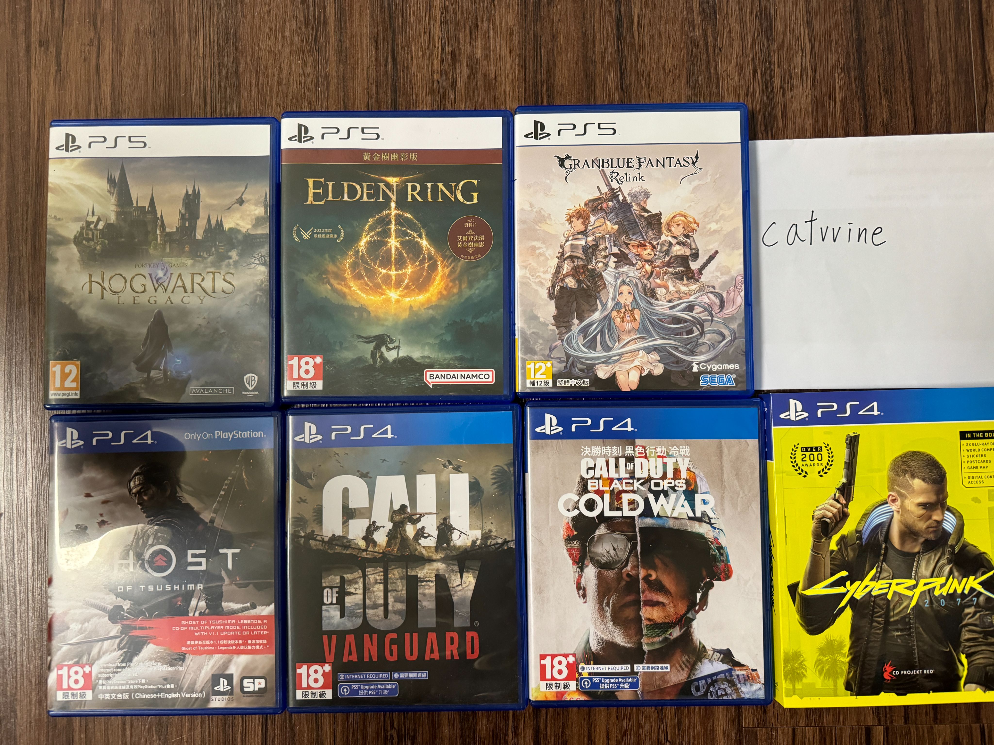 PS遊戲出清_法環、2077、霍格華茲、對馬戰鬼、COD冷戰＆先鋒、碧藍幻想relink