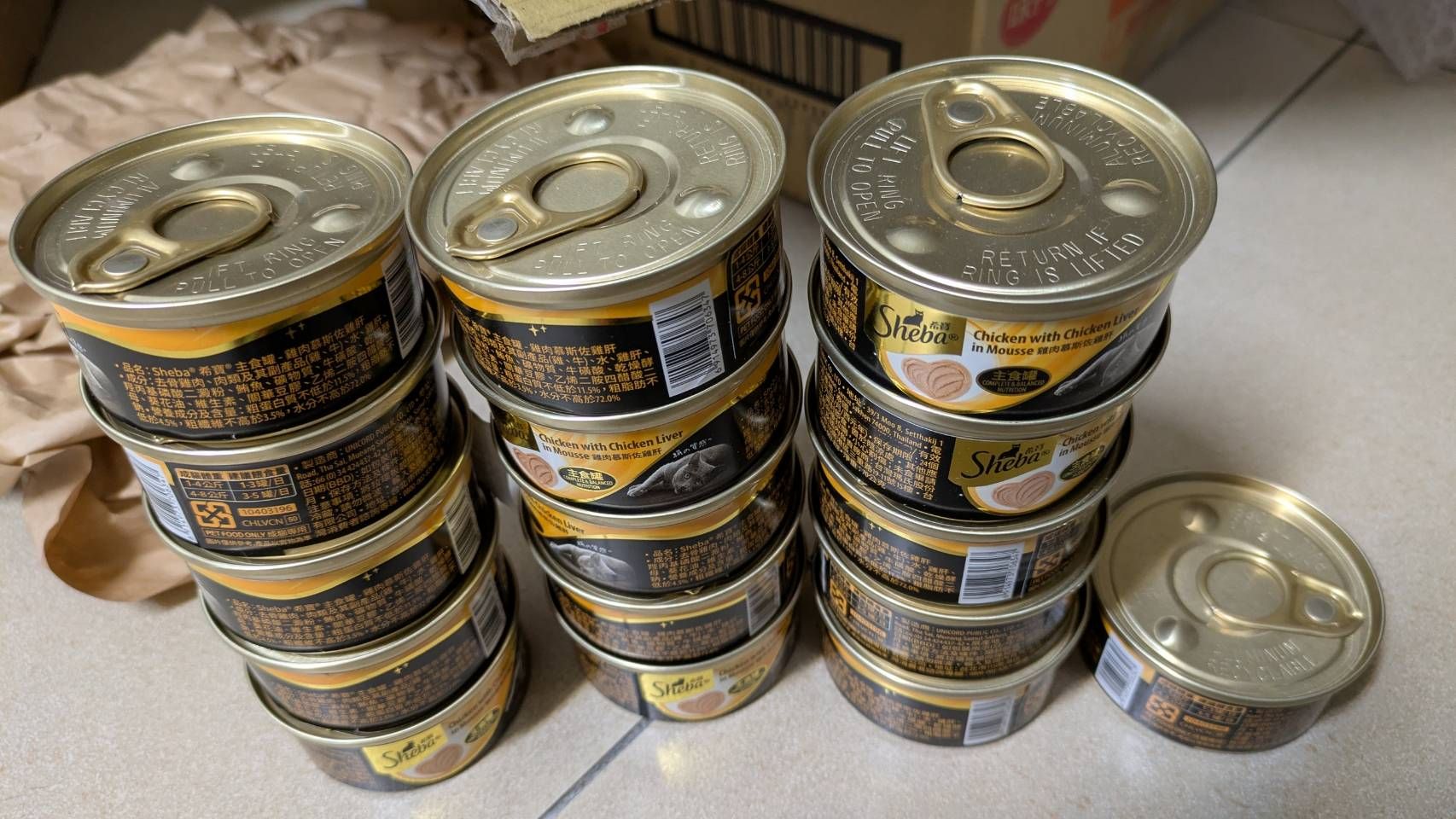 （不分售）Sheba希寶 主食罐 雞肉慕斯佐雞肝 70g*16罐