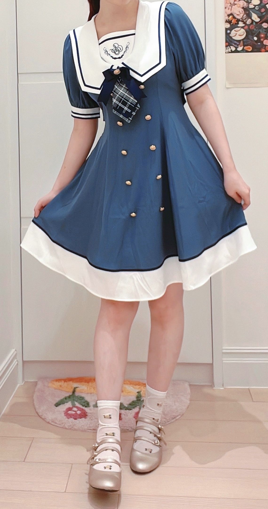 C、Amavel水手領洋裝（藍）