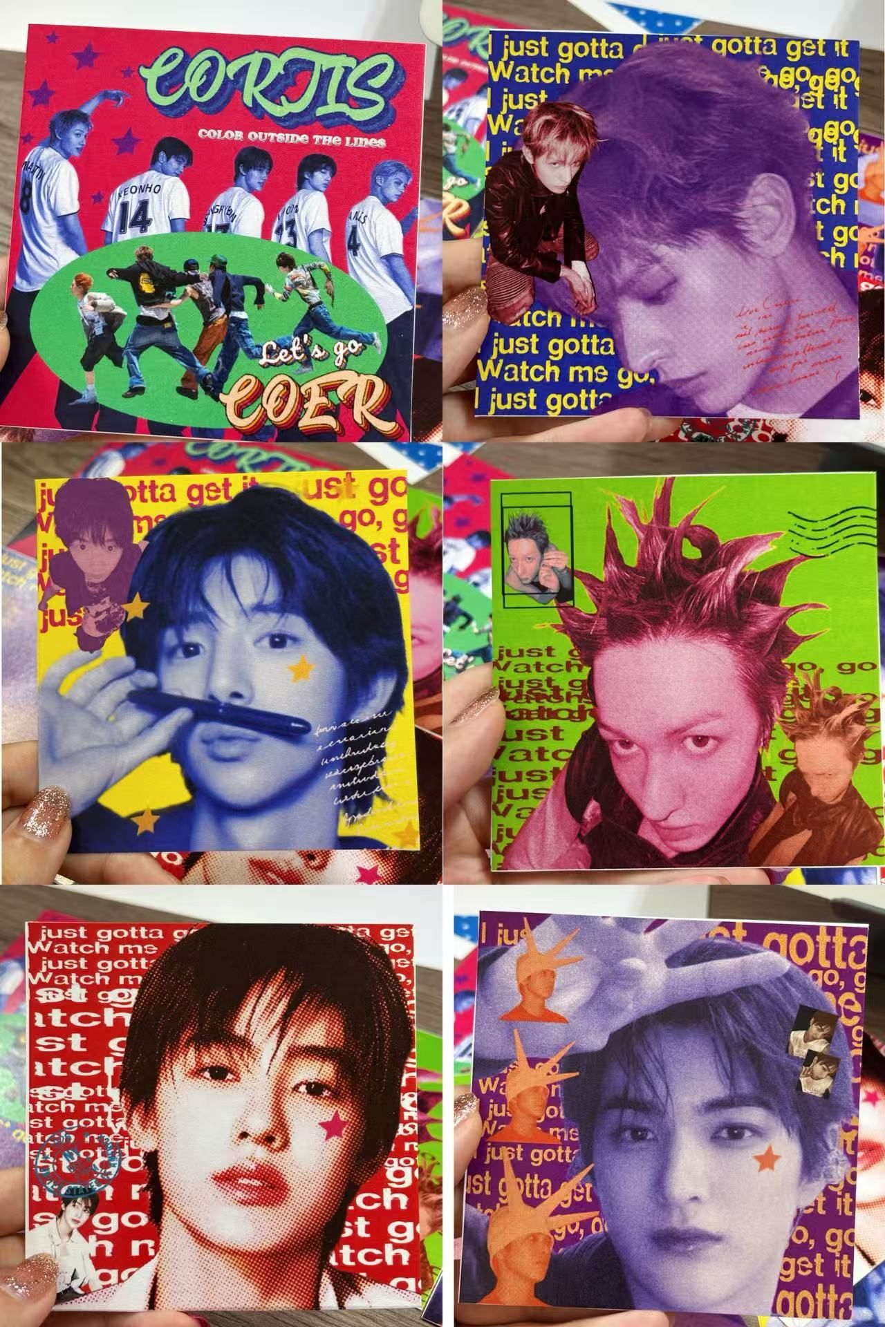 原創設計-高飽和度復古小方卡