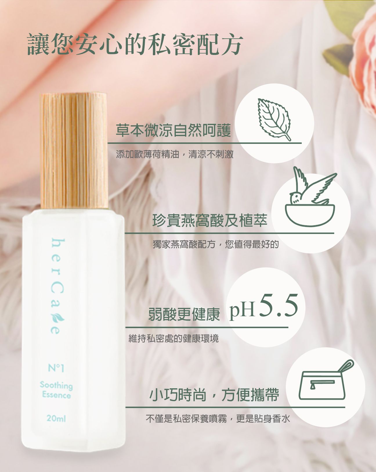 hercare 燕窩酸私密保養噴霧No2薰衣草+佛手柑