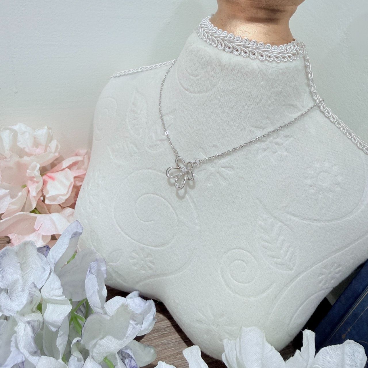 細緻的花項鍊*925 銀