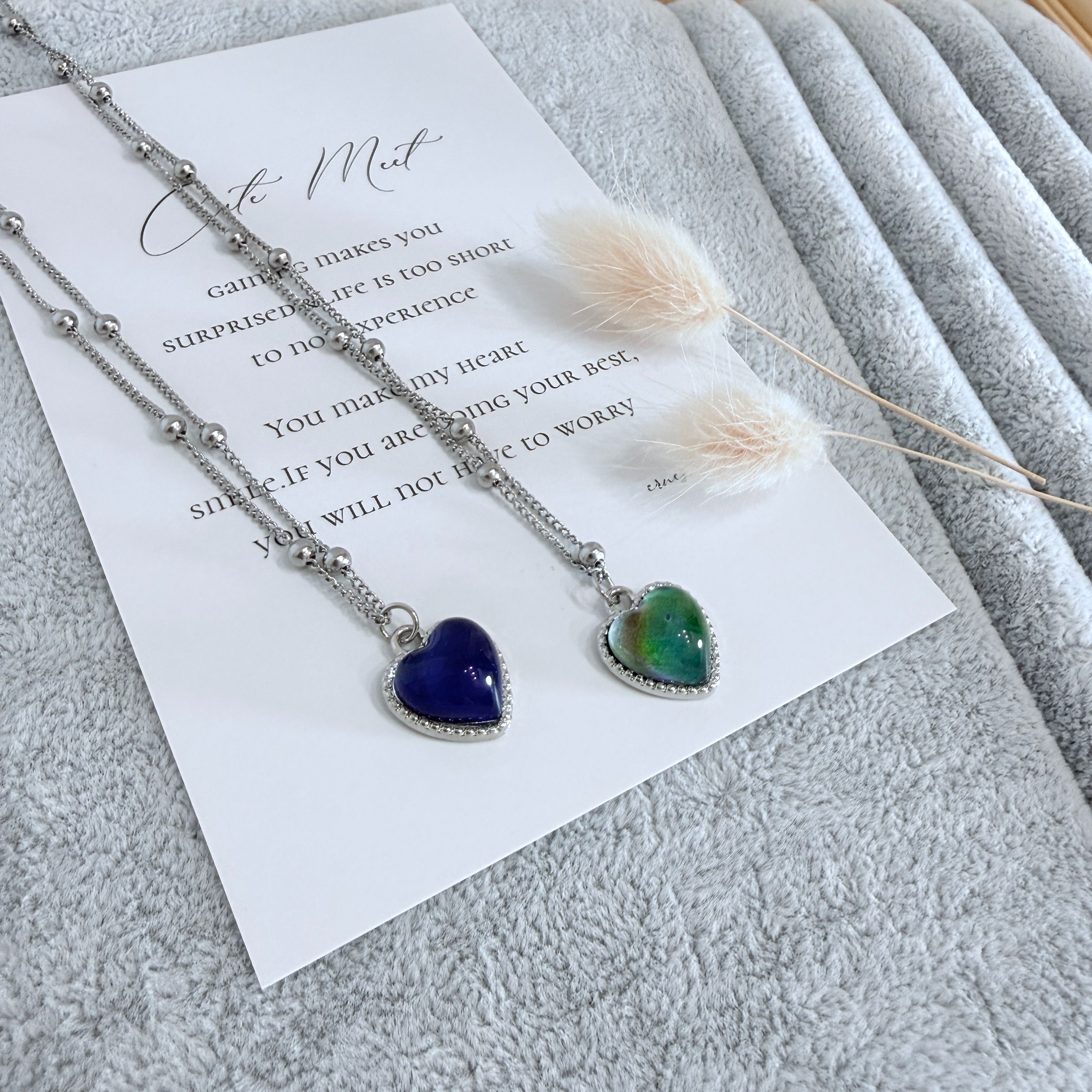 （4月新品）心隨溫度變化項鍊*鈦鋼