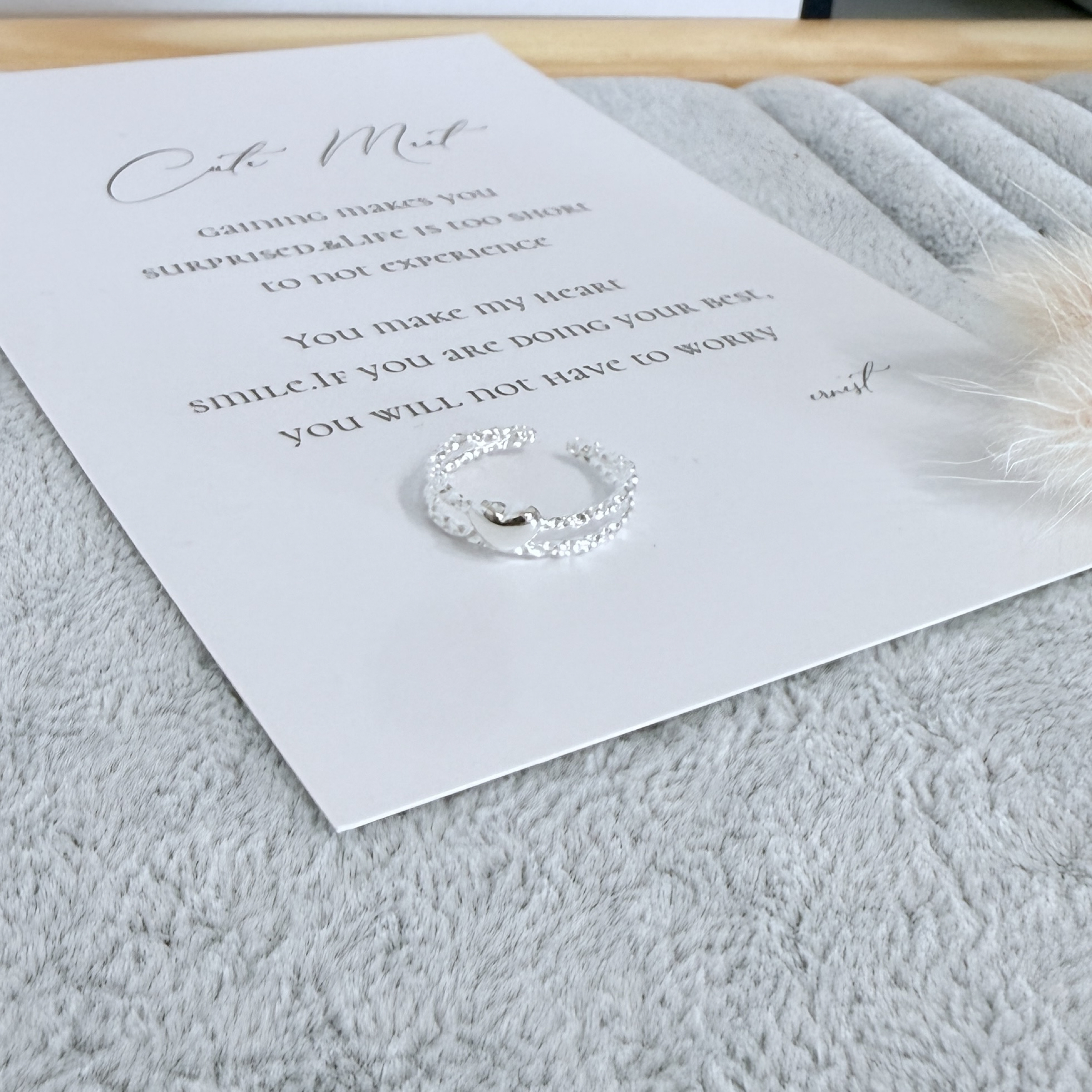 微光戀心尾戒*925 銀