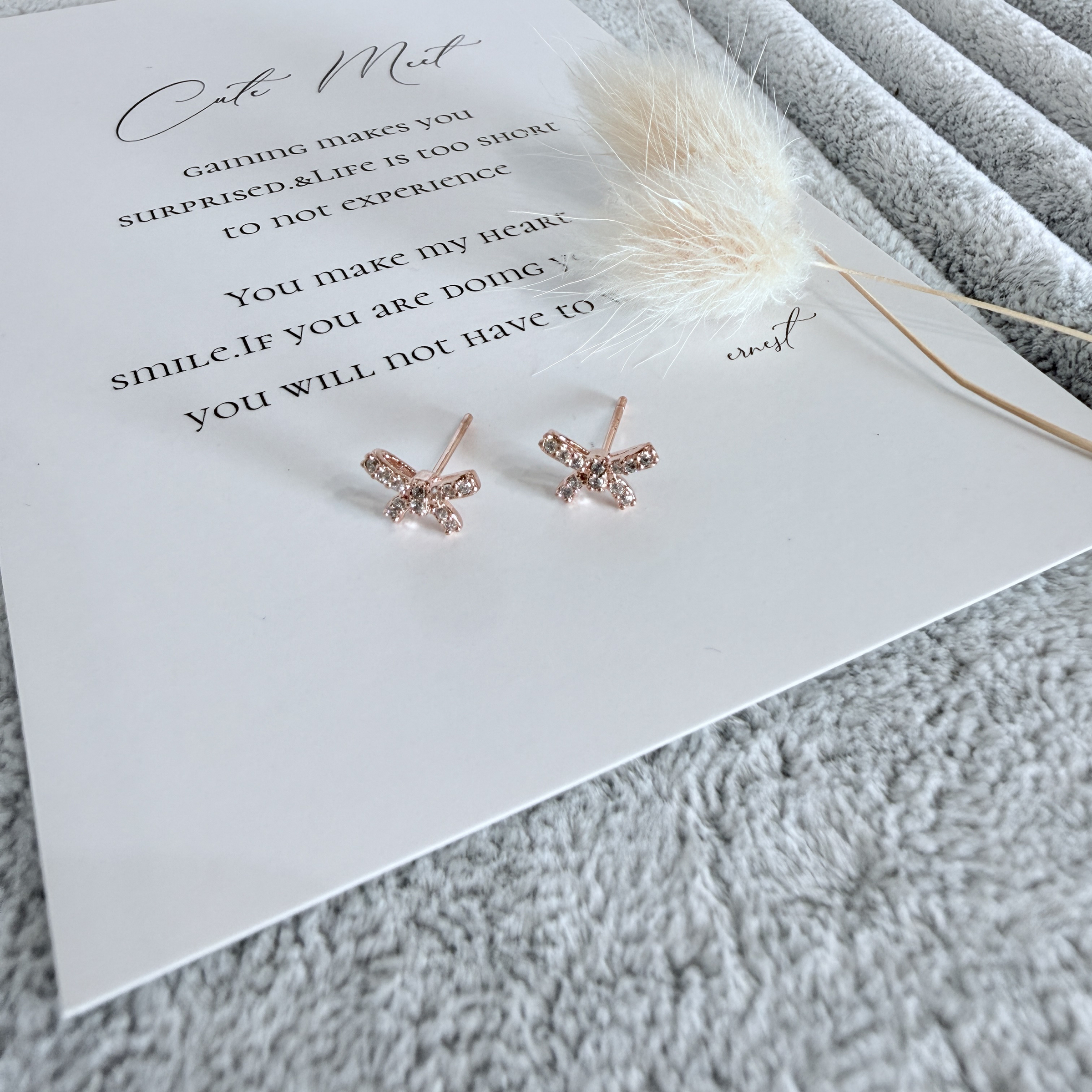 小花星芒耳針*925 銀 （2色）