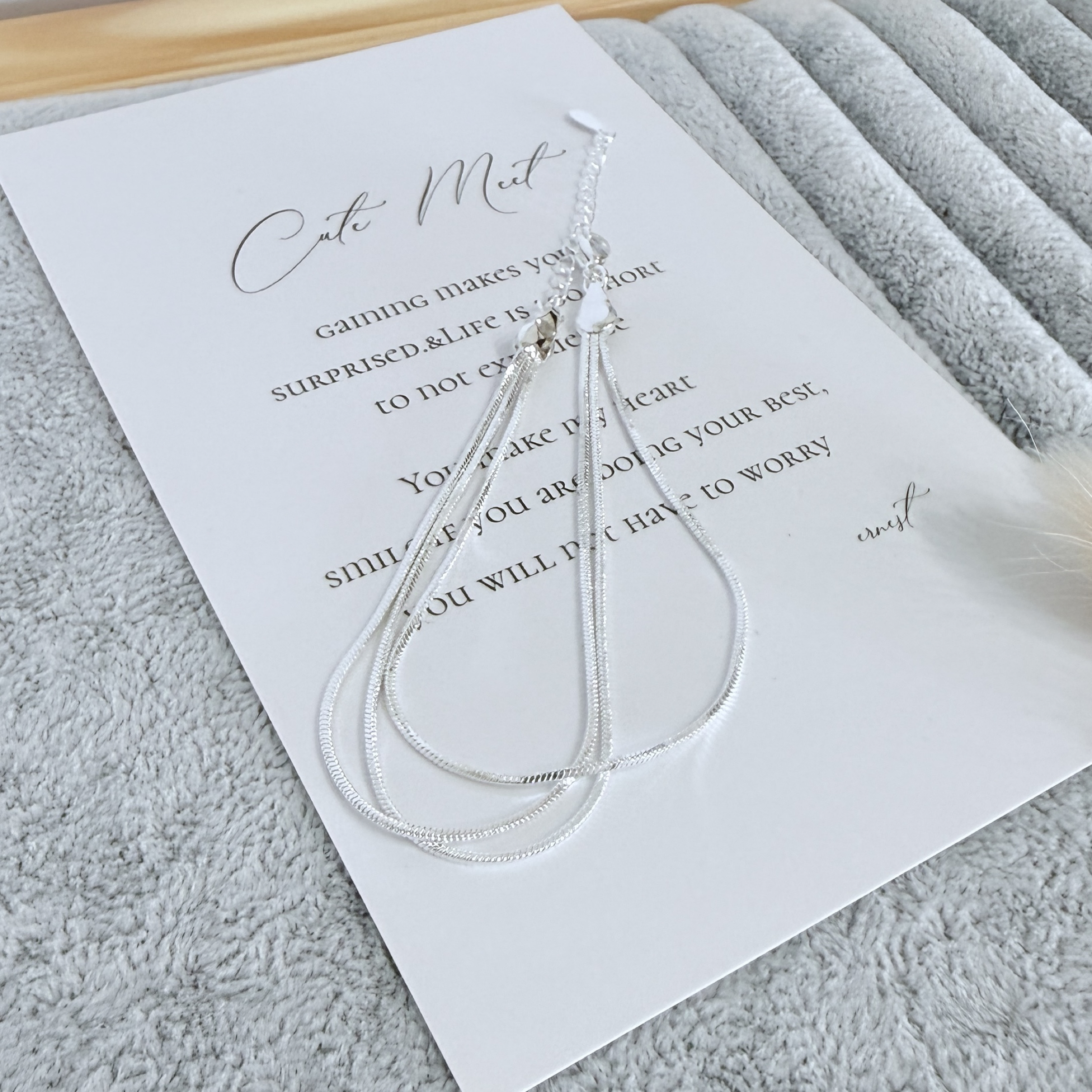 （3月新品） 微光弧線多層手鏈*925 銀