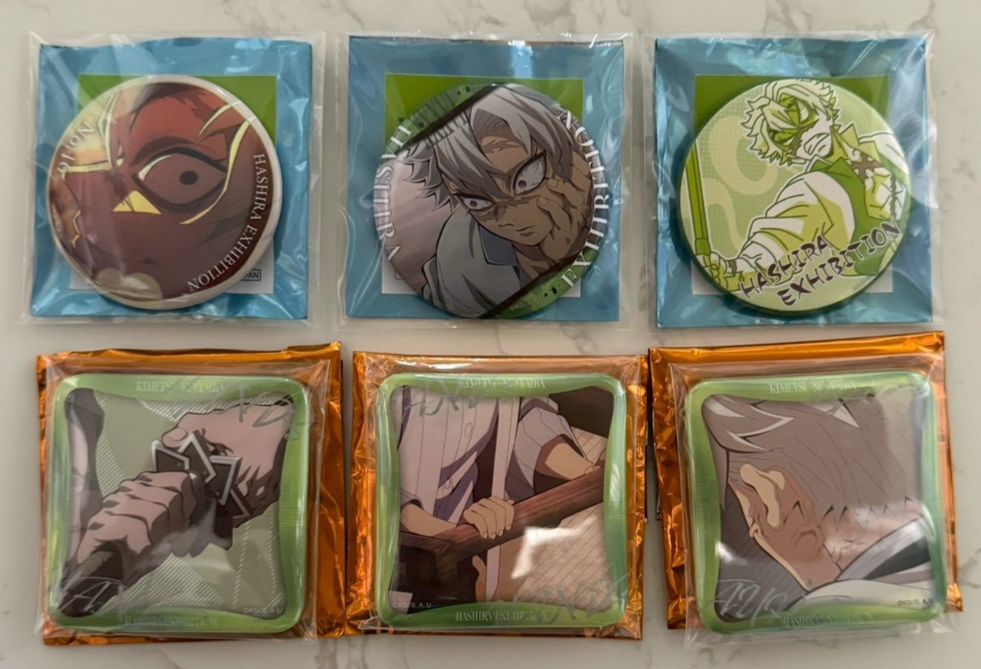 柱百景「冨岡義勇／不死川実弥」～マニアック缶バッジ15～