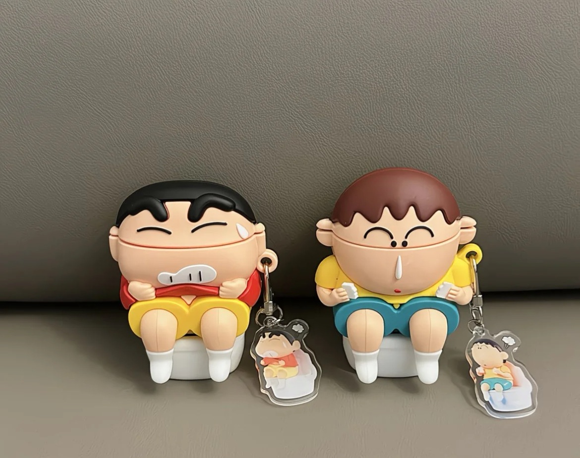 阿呆＆小新大便耳機殼💩